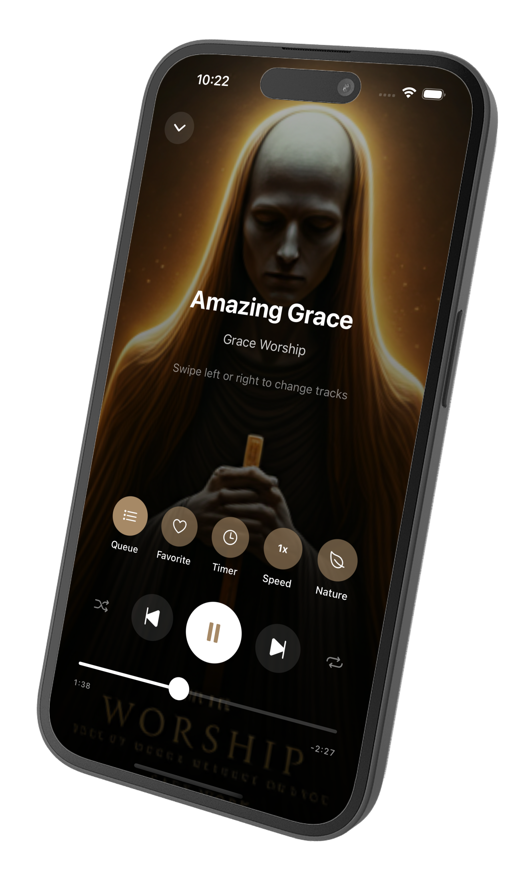 Gospel Worship Voices worship player screen